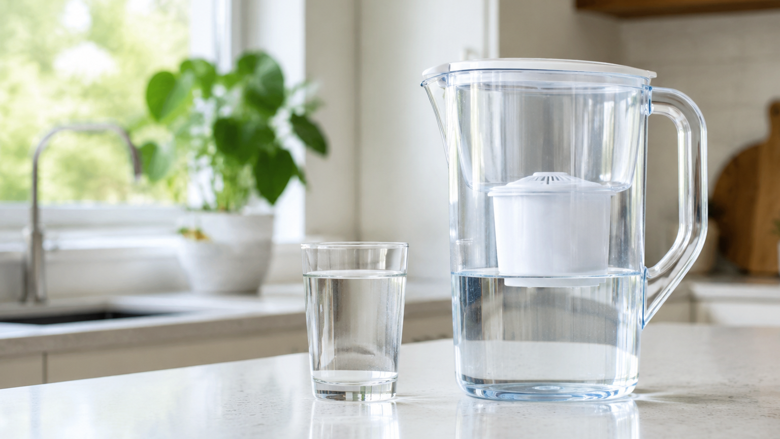 BRITA マレーラで飲用水を用意し、ペットボトルの保管を減らすイメージ